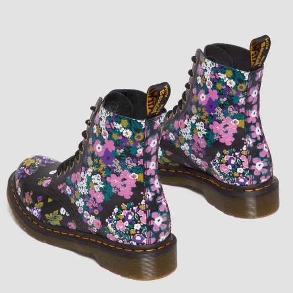 Dr. Martens 1460 Pascal Floral Boots Vintage Leather Boots - Picture 5 of 14